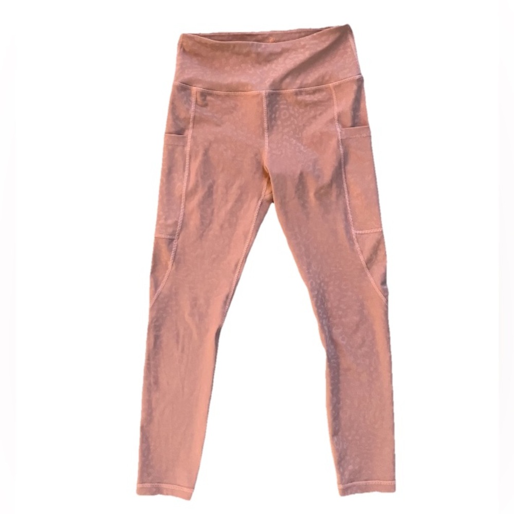 L’urv Allure 7/8 Leopard Leggings Women’s S Dusty Rose Pink Activewear Yoga Gym